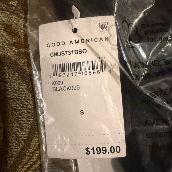 Good American Fit For Success Women’s Jumpsuit black wash in small size new - Picture 6 of 6